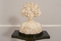 F68545: Antique ADOLFO CIPRIANI Marble Bust Of Dap
