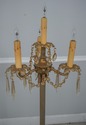 F60220EC: Floor Torchiere Candelabra Lamp w. Amber