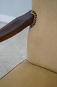 60160EC: ETHAN ALLEN Suede Upholstered Queen Anne 