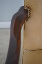 60160EC: ETHAN ALLEN Suede Upholstered Queen Anne 