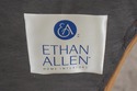 60160EC: ETHAN ALLEN Suede Upholstered Queen Anne 