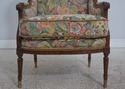 F73123: Antique French Style Needlepoint Wing Chai