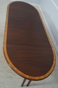 73121: Georgian Style Oval Mahogany Inlaid Dining 