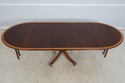73121: Georgian Style Oval Mahogany Inlaid Dining 