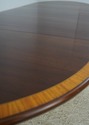 73121: Georgian Style Oval Mahogany Inlaid Dining 