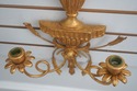 73237: Pair of Italian Gold Wheat Sheaf Candelabra