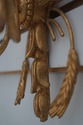 73237: Pair of Italian Gold Wheat Sheaf Candelabra
