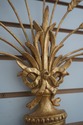 73237: Pair of Italian Gold Wheat Sheaf Candelabra