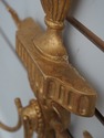 73237: Pair of Italian Gold Wheat Sheaf Candelabra