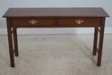 72953: HENKEL HARRIS Walnut 2 Drawer Console Table