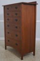 73011: STICKLEY Mission Oak 8 Drawer High Chest