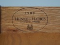 72953: HENKEL HARRIS Walnut 2 Drawer Console Table