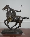 F72983: MAITLAND SMITH Bronze Polo Jockey On Horse