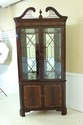 49213EC: STICKLEY Inlaid Figural Mahogany Corner C