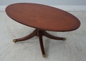 64415EC: English Elliptical Mahogany Coffee Table