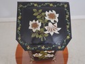 F64439EC: Paint Decorated Toleware Bin w. Brass Fe