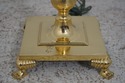 F64442EC: Pair Solid Brass Standing Chippendale Fl