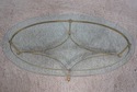 68603: LABARGE Oval Regency Style Brass Coffee Tab