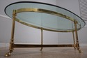 68603: LABARGE Oval Regency Style Brass Coffee Tab