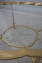 68558: LABARGE Brass Frame Glass Top Coffee Table