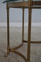 68604: LABARGE Glass Top Brass Base Lamp Table w. 