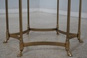 68604: LABARGE Glass Top Brass Base Lamp Table w. 