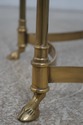 68604: LABARGE Glass Top Brass Base Lamp Table w. 