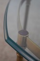 68604: LABARGE Glass Top Brass Base Lamp Table w. 