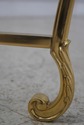 68558: LABARGE Brass Frame Glass Top Coffee Table