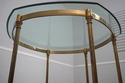 68604: LABARGE Glass Top Brass Base Lamp Table w. 
