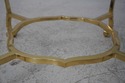 68558: LABARGE Brass Frame Glass Top Coffee Table