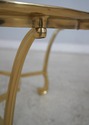 68558: LABARGE Brass Frame Glass Top Coffee Table