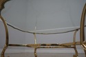 68558: LABARGE Brass Frame Glass Top Coffee Table