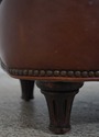 F68541: Pair Brown Leather Ottoman Or Stools