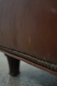 F68541: Pair Brown Leather Ottoman Or Stools