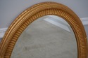 60222EC: Pair ETHAN ALLEN Oval Beveled Glass Gold 