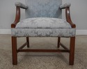 60279EC: Chippendale Style Cherry Open Armchair