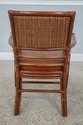 60155EC: ETHAN ALLEN Bamboo Form Leather Seat Armc