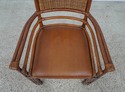 60155EC: ETHAN ALLEN Bamboo Form Leather Seat Armc