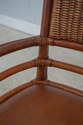 60155EC: ETHAN ALLEN Bamboo Form Leather Seat Armc