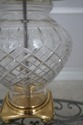 LF60224EC: ETHAN ALLEN Crystal & Brass Table Lamp 