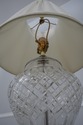LF60224EC: ETHAN ALLEN Crystal & Brass Table Lamp 