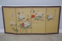 60200EC: Chinese Silk Decorated 4 Panel Hanging Wa