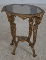 68628: Vintage Art Deco Glass Top Iron Base Occasi