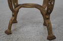 68628: Vintage Art Deco Glass Top Iron Base Occasi