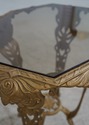 68628: Vintage Art Deco Glass Top Iron Base Occasi