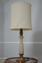 F68664: Regency Style Alabaster & Brass Table Lamp