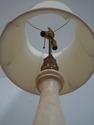 F68664: Regency Style Alabaster & Brass Table Lamp