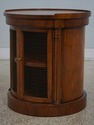 68648: HENREDON Round 2 Door Walnut Lamp Table