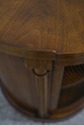 68648: HENREDON Round 2 Door Walnut Lamp Table
